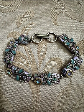 Michal Golan Floral Bracelet in Silver & Multicolor